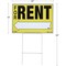 Sunburst Systems Sign For Rent 22 in x32 in Plastic with Step Stake 3820 - alternate 2
